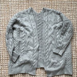 Gray sweater cardigan